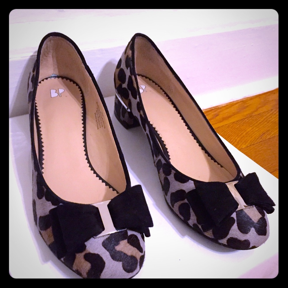 BP Penni Black/Grey leopard size 9 Cowhair Shoes